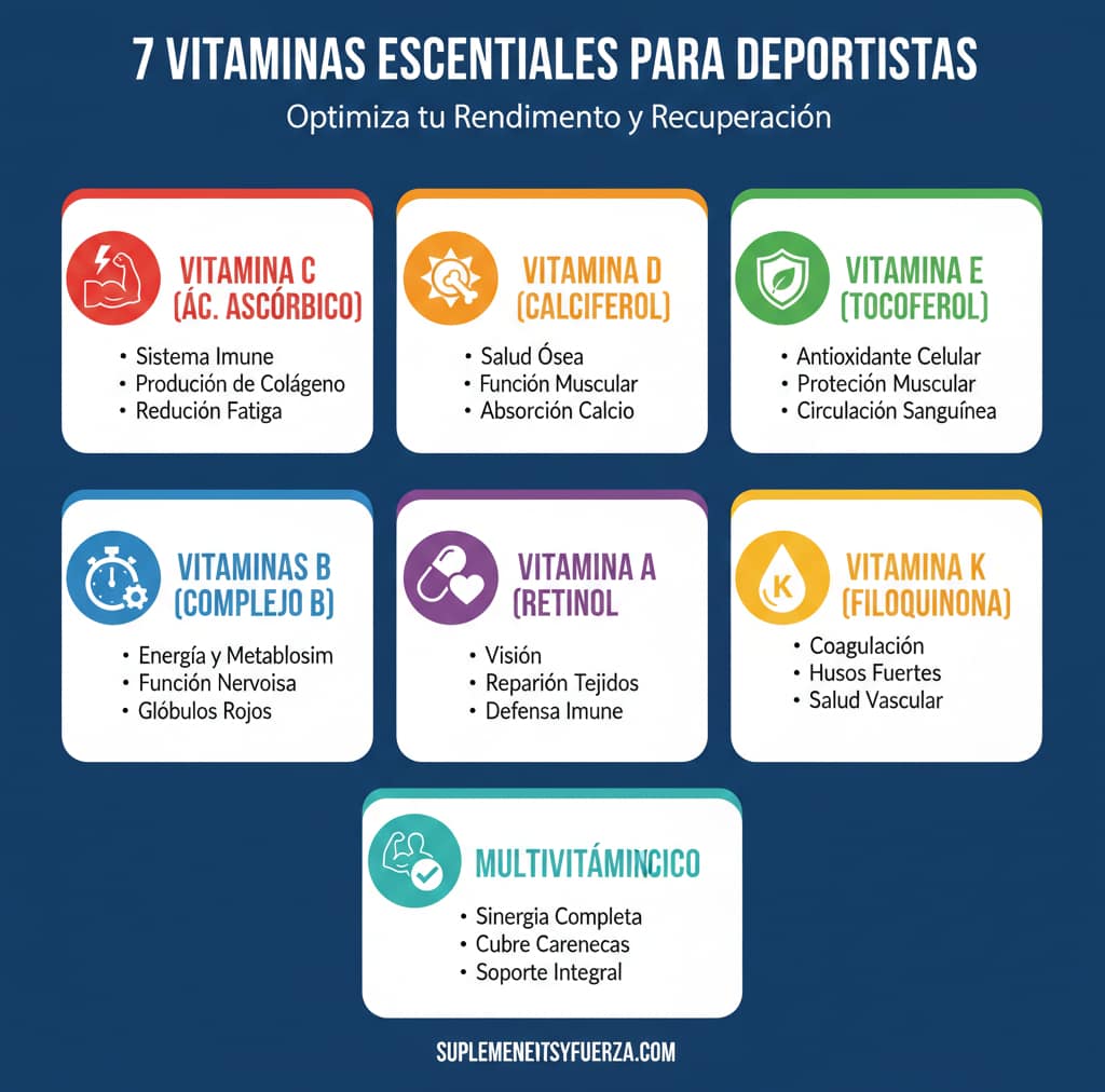7 vitaminas esenciales para deportistas